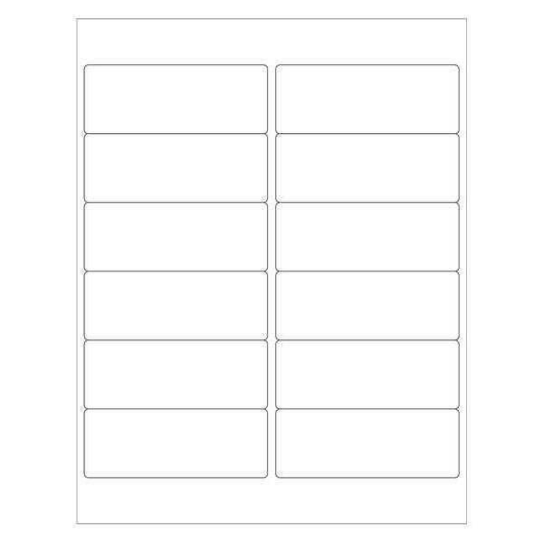 Tape Logic Laser Labels, Rectangle, 4" x 1 1/2", White, PK1200