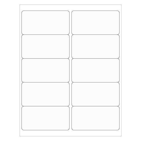 Tape Logic Rectangle Laser Labels, 4" x 2", Clear, PK1000