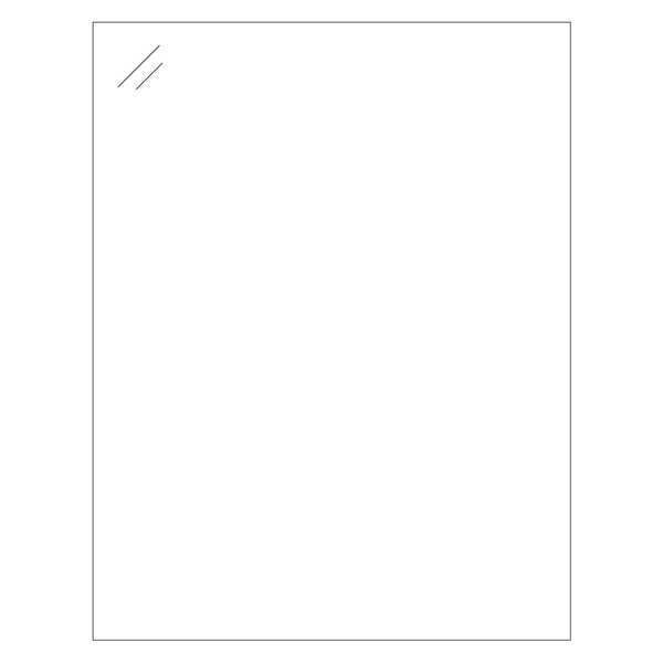 Tape Logic Rectangle Laser Labels, 8 1/2" x 11", Crystal Clear, PK100