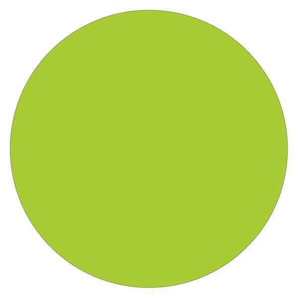 Tape Logic Inventory Circle Labels, 4", Fluorescent Green, 500/Roll