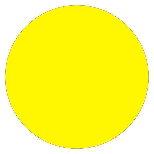Tape Logic Inventory Circle Labels, 4", Fluorescent Yellow, 500/Roll