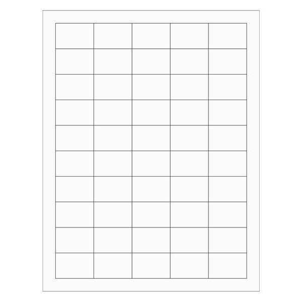 Tape Logic Rectangle Laser Labels, Master Case, 1 1/2" x 1", White, PK50000