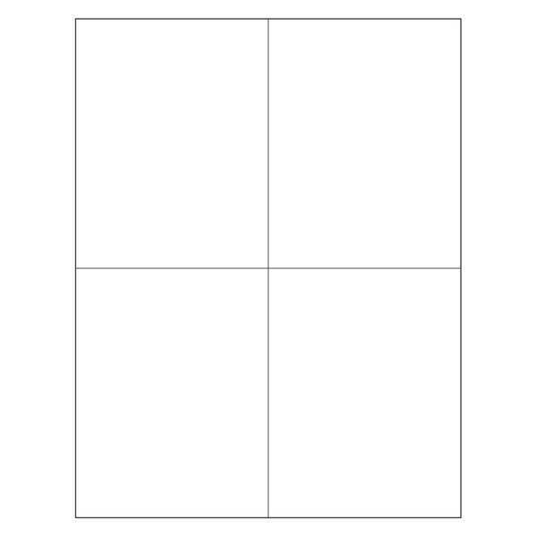 Tape Logic Rectangle Laser Labels, Master Case, 4 1/4" x 5 1/2", White, PK4000