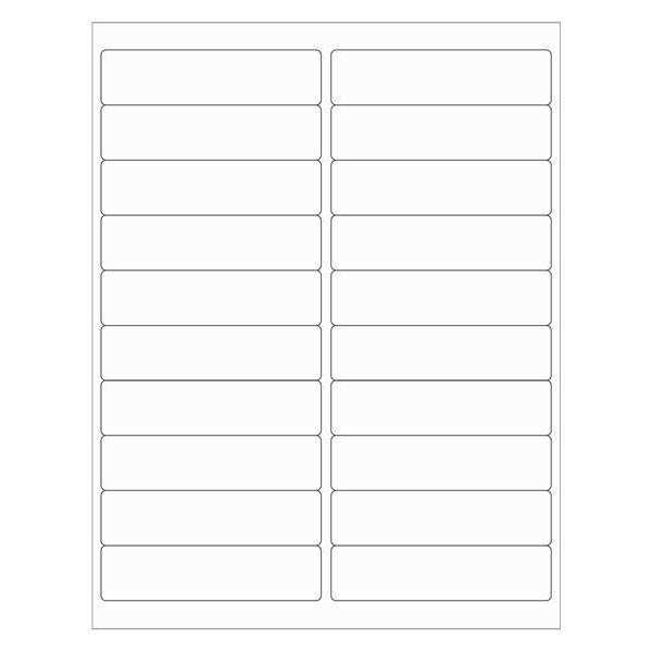 Tape Logic Removable Rectangle Laser Labels, 4" x 1", White, PK2000