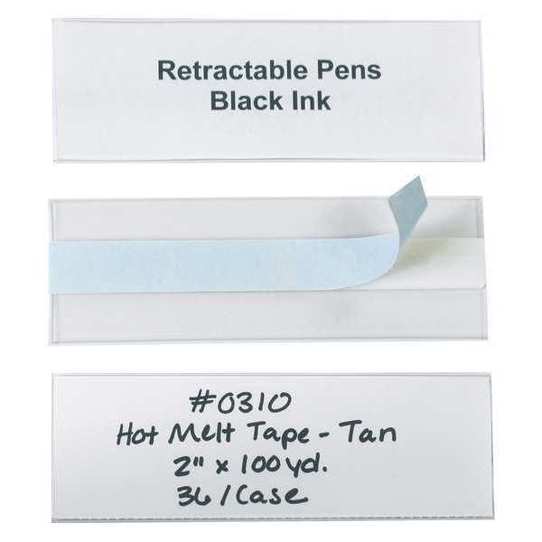 Hol-Dex Self-Adhesive Plastic Label Holder, 2" x 6", Clear, PK12