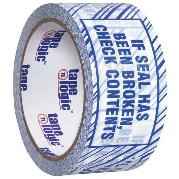 Tape Logic Security Tape, "If Seal Has Been.", 2.5 Mil, 2" x 110 yds, Blue/White, PK36