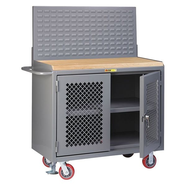 Bench Cabinet, Louver, Shelf, Butcher Blk
