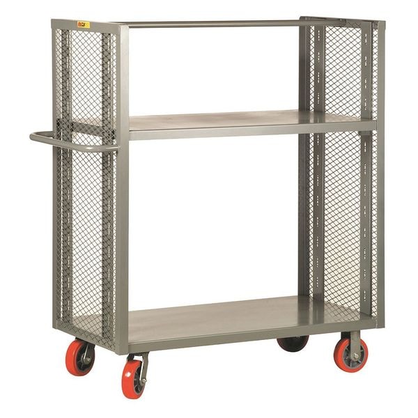 Adj Shelf Truck, 2 Sided, 3600 lb., 24x48, Steel, 3600 lb Load Capacity, 3 Shelves, 57" H