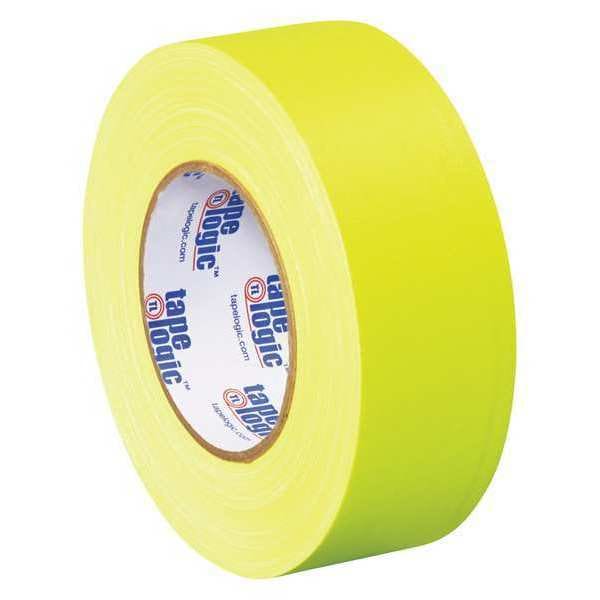 Tape Logic Gaffers Tape, 11.0 Mil, 2" x 50 yds., Fluorescent Yellow, PK24
