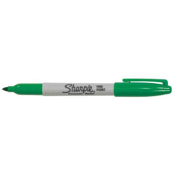 Sharpie Fine Point Permanent Markers, Green, PK12