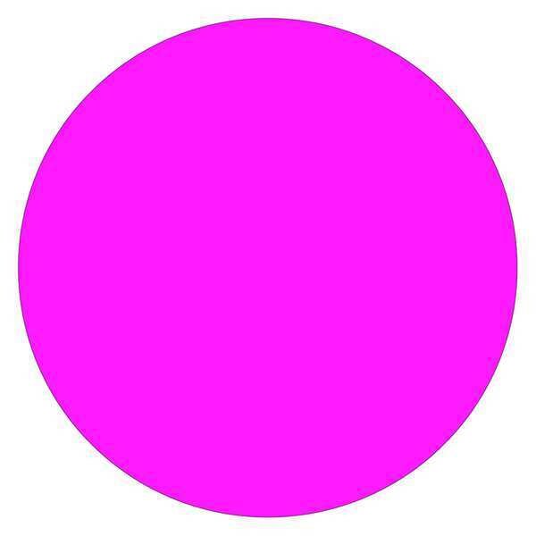 Tape Logic Inventory Circle Labels, 3", Fluorescent Pink, 500/Roll