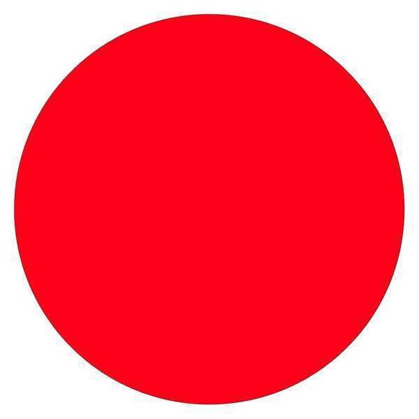 Tape Logic Inventory Circle Labels, 3", Fluorescent Red, 500/Roll