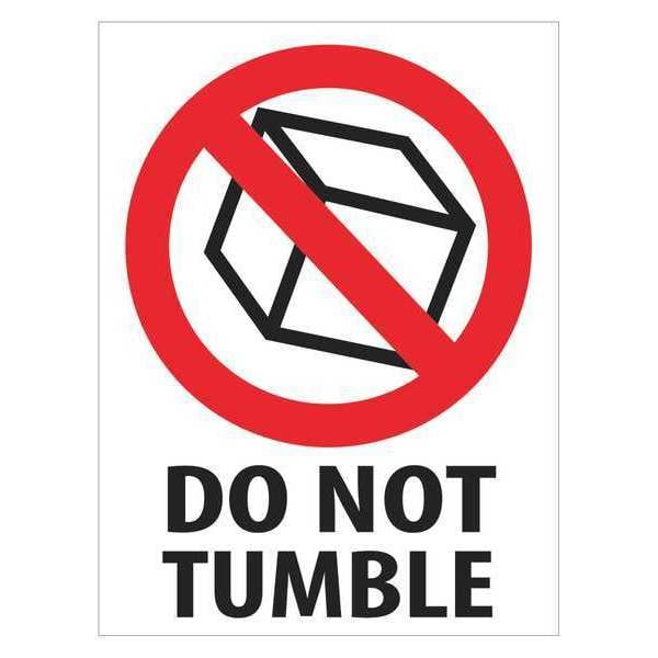 Tape Logic Labels, "Do Not Tumble", 3" x 4", Red/White/Black, 500/Roll