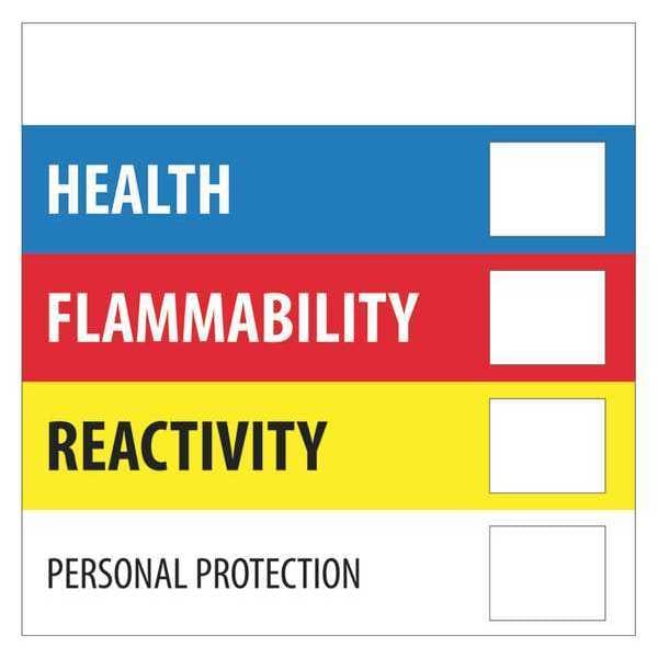 Tape Logic Labels, "Health Flammability Reactivity", 4" x 4", Multiple, 500/Roll