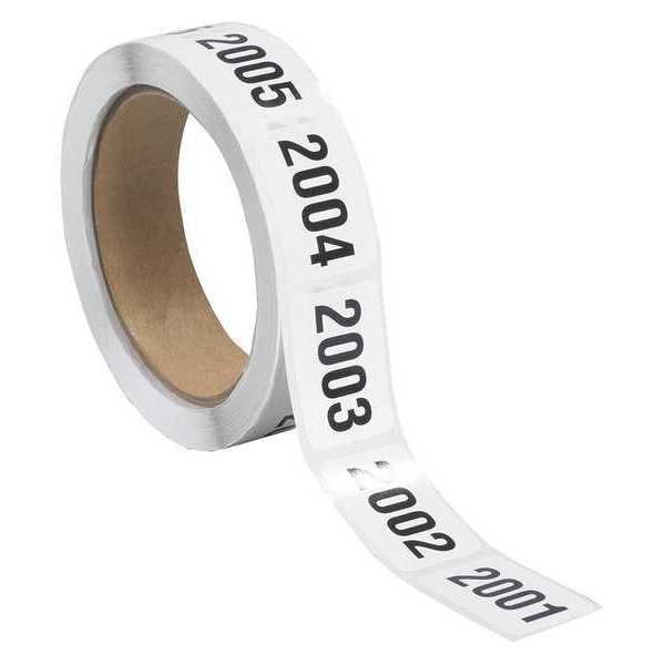 Tape Logic Consecutive Numbered Labels, "(2001-2500)", 1" x 1 1/2", Black/White, 500/Roll