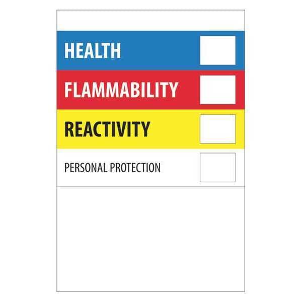 Tape Logic Labels, "Health Flammability Reactivity", 4" x 6", Multiple, 500/Roll