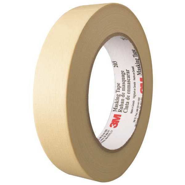 Masking Tape, 1x60 yd., Natural, PK36, 1" W x 60 yds. L, Natural, 36 PK