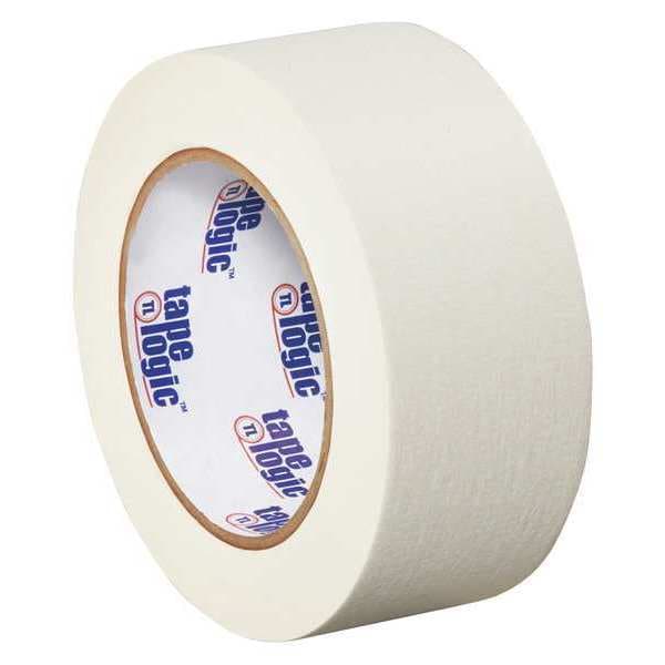 Masking Tape, 2x60 yd., White, PK24, 2" W x 60 yds L, White, 24 PK