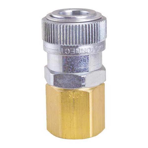 Auto Socket, 1/2"x1/2" FPT, Brass/Steel