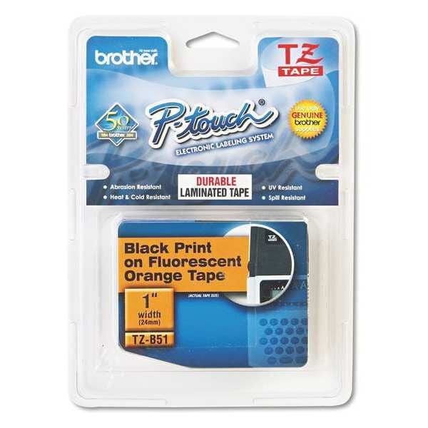 Label Tape, P-Touch, Black/Orange