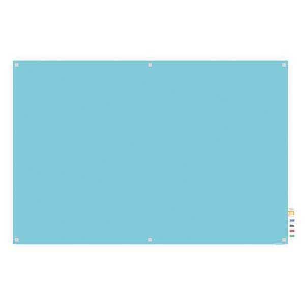 Magnetic Glass Board, 4x5 ft., Square, Blue, Glass, 48", 60", Blue