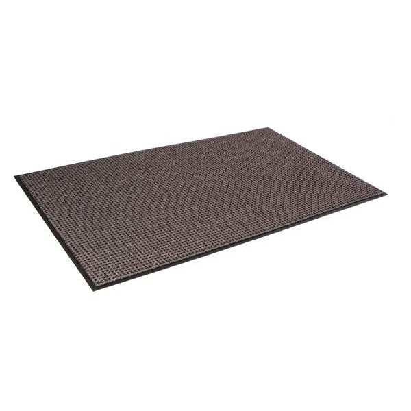 Carpeted Scraper/Wiper Mat, Carpet, Black/Brown, 3' W x 10' L