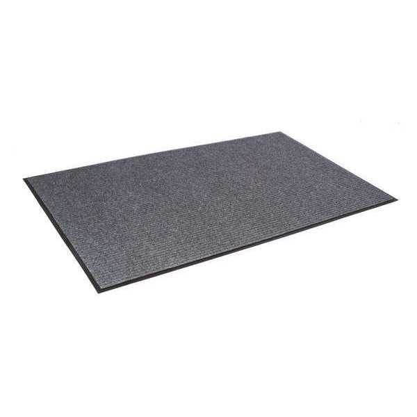 Ribbed Carpet Mat, Carpet, Gray, 4' W x 10' L