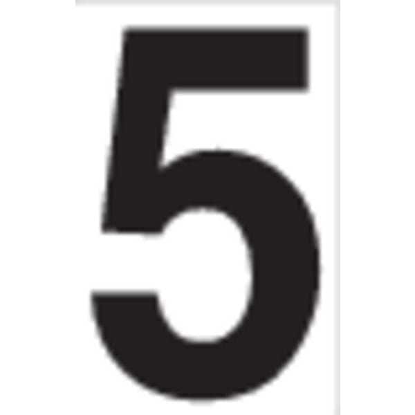 Clear Vinyl, 3.5", Numeral, 5, DOT, PK50