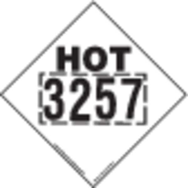Hot 3257 Marking, Vinyl Plackard, PK25