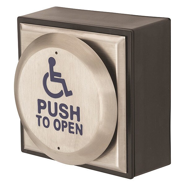 Push Plate Switch, Round, w/Black Box