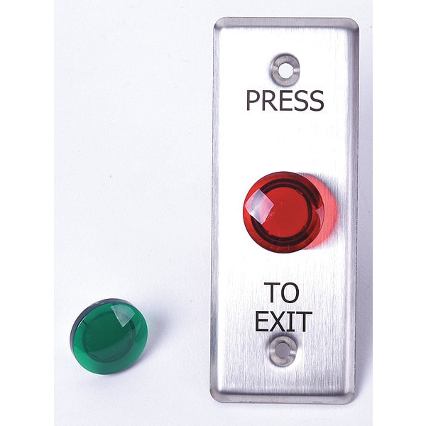 Pushbutton, Mushroom Style, Narrow Plate
