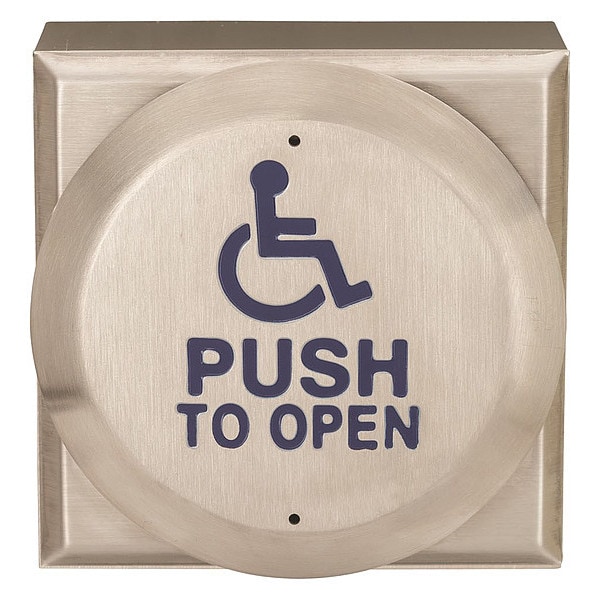 Push Plate Switch, Round, w/Aluminum Box
