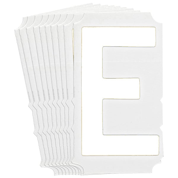 LetterLabel, Polyester, 4inH, 2-3/4inW, PK10