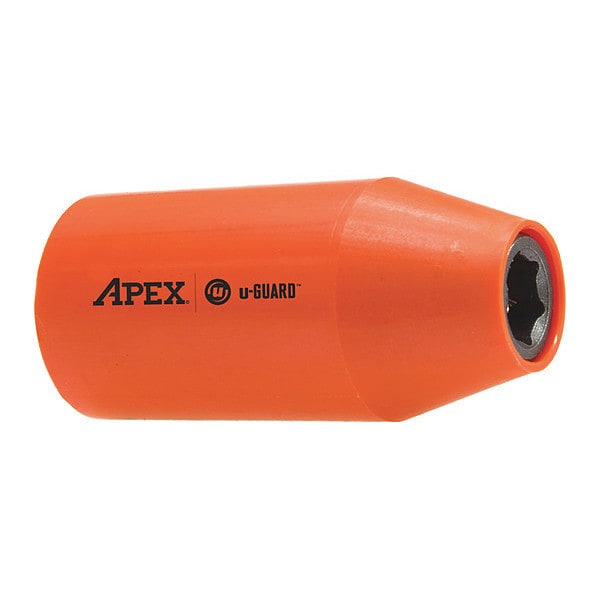 3/8 in Drive Socket with U-Guard Standard Socket, Urethane Covered, Metric, 8mm, 2", Square