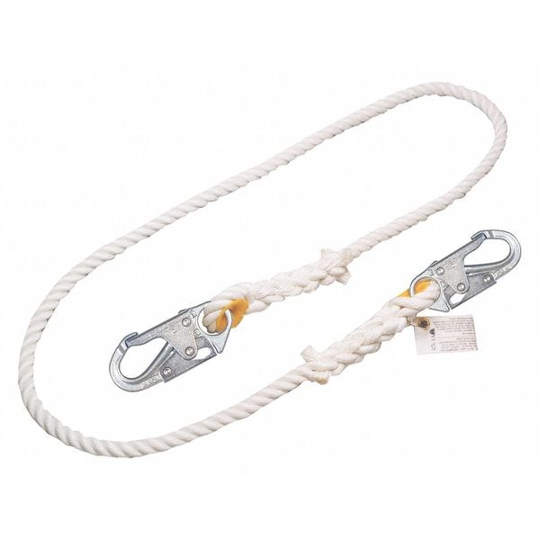 Titan II Positioning Lanyard, 6 ft. Length, Snap Hook, Steel, 1 Leg(s), 310 lb. Weight Capacity