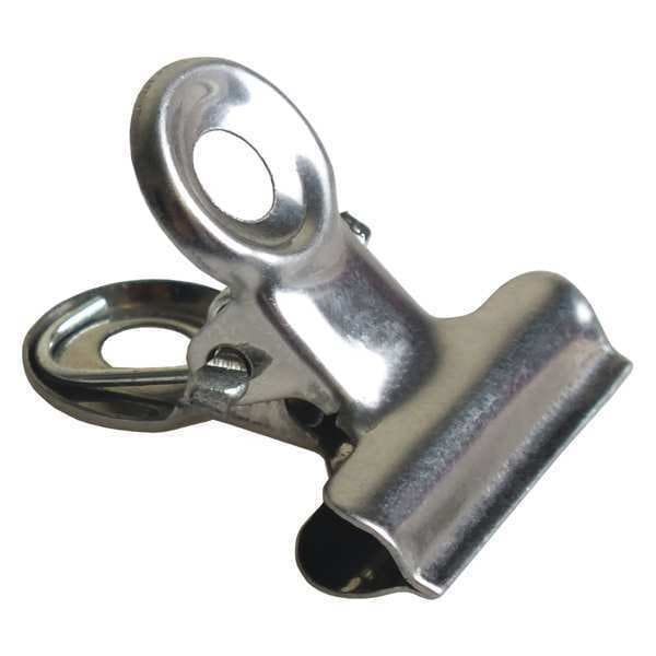 Bulldog Clip, Size 5-45/64", Silver, PK5
