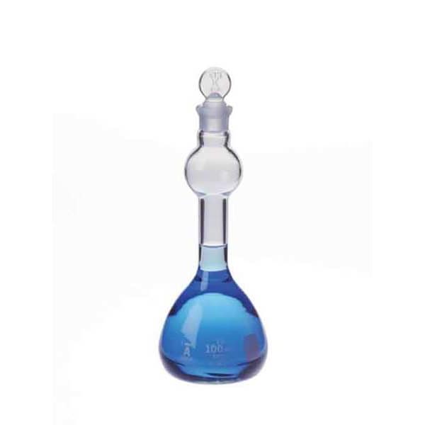 Mixing Bulb Style Flask, 100mL, Clear, PK4