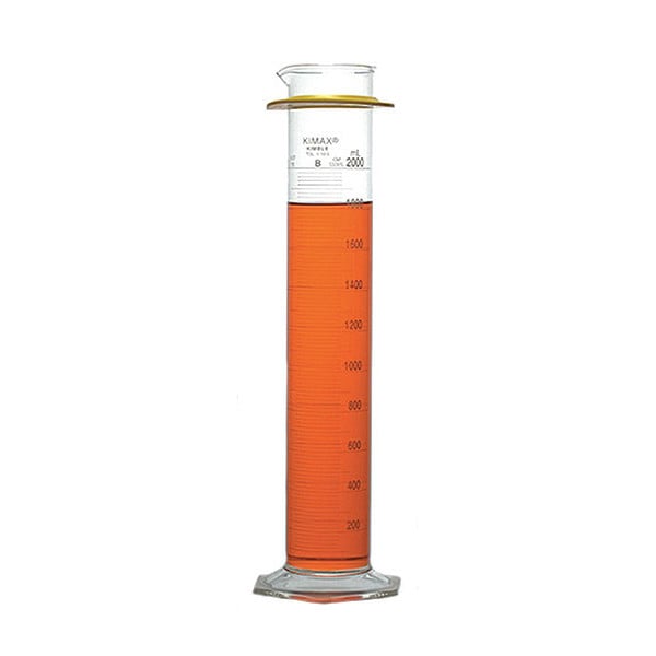 Graduated Cylinder, 520mm H, 2000mL, PK2