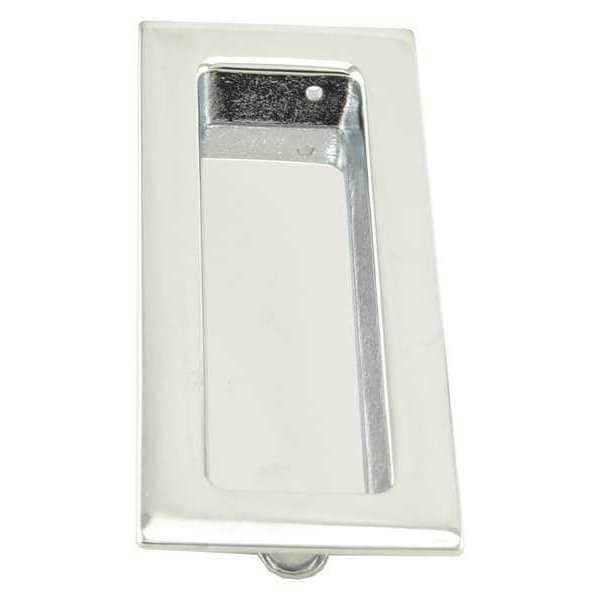Flush Pull, Solid Brass, Silver