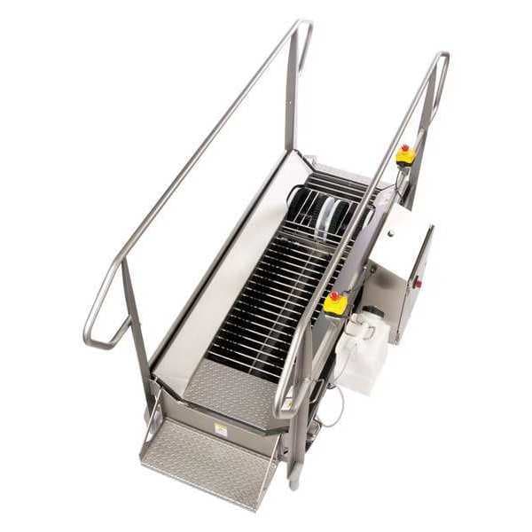 Wet Boot Scrubber, SS, 400 lb., 110VAC