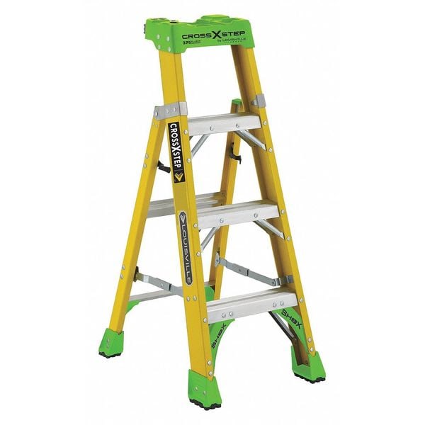 4 ft Fiberglass Stepladder, 375 lb Capacity