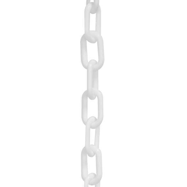 Plastic Chain, White, 50 ft Length, Gloss