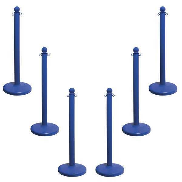 Stanchion, Post Dia. 2-1/2", Blue, PK6