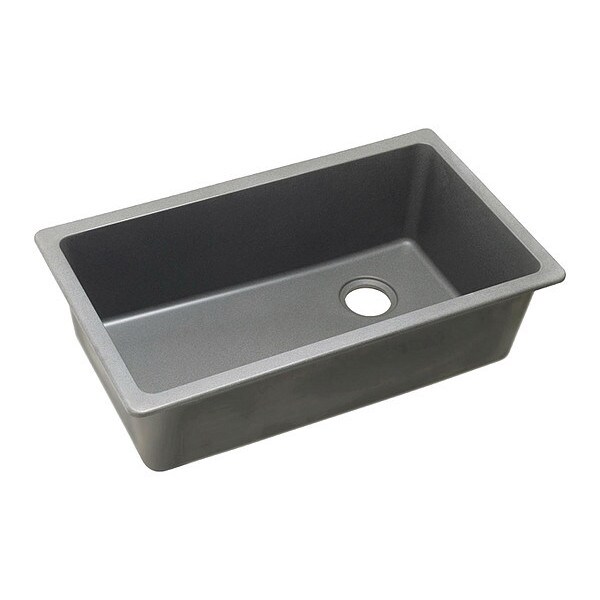 Quartz Classic, 1 Bowl Undrmnt Snk, Grystn, Undermount Mount, 0 Hole, 30.319" x 16.409", Greystone