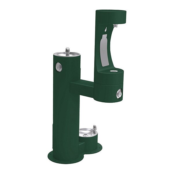 EZH2O-Bttl Fill Statn, Ped, Pet Statn, Grn 2 Levels, Evergreen, Outdoor