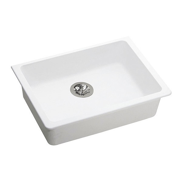 Quartz Classic, UnderMnt, White, Undermount Mount, 0 Hole, 22.339" x 16.429", White