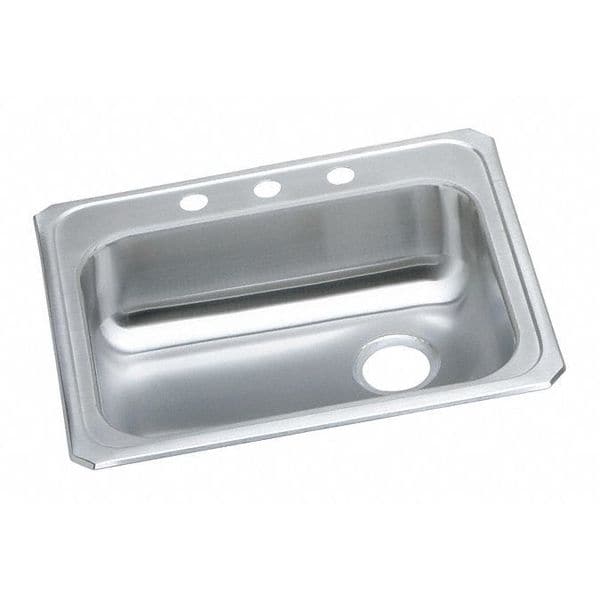 Celebrity SS, 1 Bowl Top Mnt Sink, Drop-In Mount, 1 Hole, 21" x 15.75", Brushed Satin