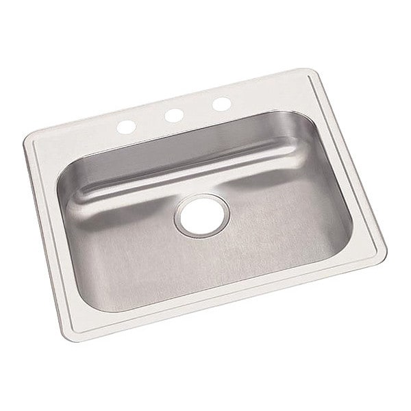 Sink, Drop-In Mount, 3 Hole, 21" x 15.75", Satin