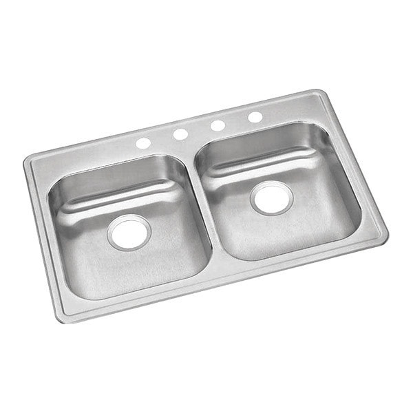 Sink, Drop-In Mount, 3 Hole, Satin