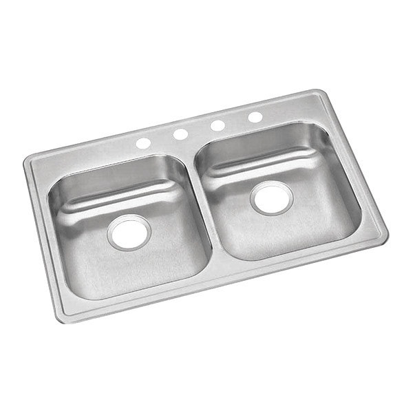 Sink, Drop-In Mount, 3 Hole, Satin